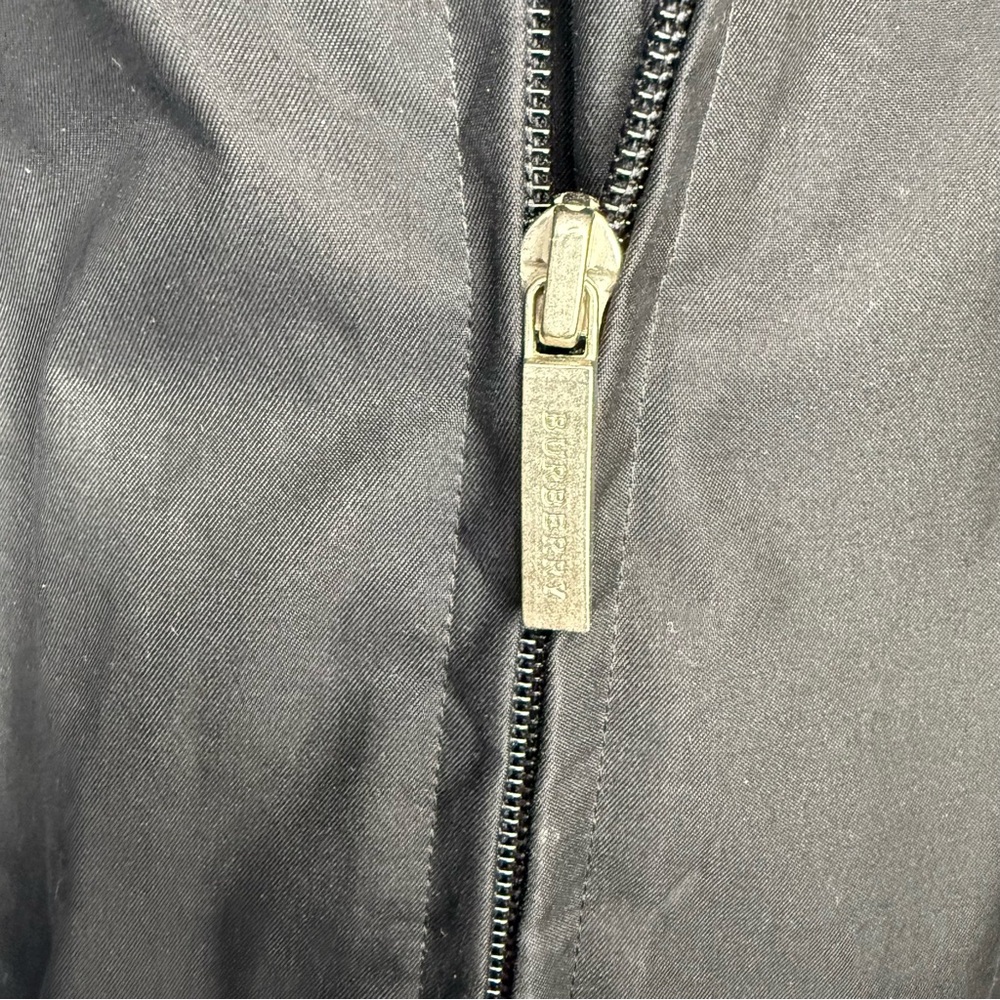 Burberry Jacket Men’s XL  Black Removable Hood Vintage Rain Parka 90’s - Picture 3 of 11